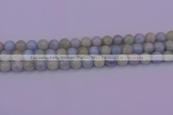CAQ783 15.5 inches 10mm round natural aquamarine beads