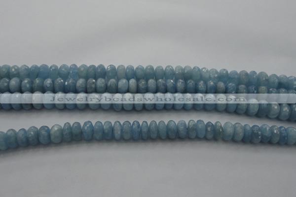 CAQ88 15.5 inches 5*9mm faceted rondelle AA grade aquamarine beads