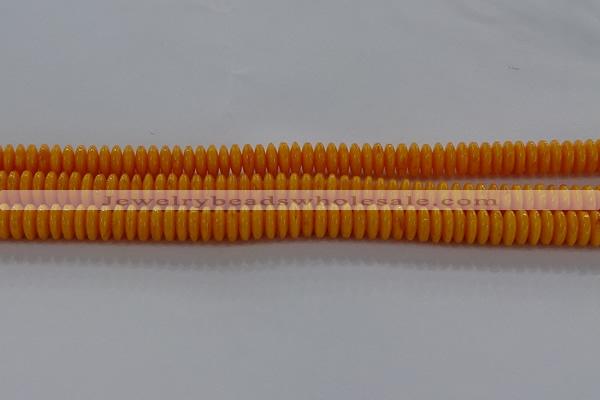 CAR409 15.5 inches 3*8mm rondelle synthetic amber beads wholesale