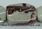 CAR48 15.5 inches 30*40mm twisted rectangle artistic jasper beads