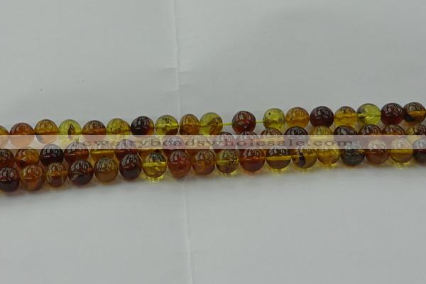 CAR502 15.5 inches 8mm - 9mm round natural amber beads wholesale