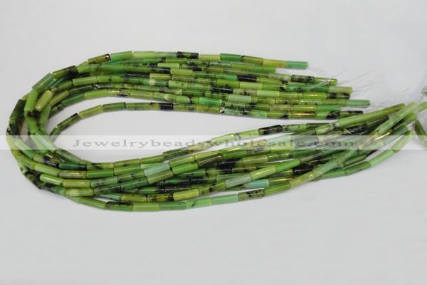 CAU46 15.5 inches 4*13mm tube Australia chrysoprase beads wholesale