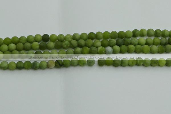 CAU511 15.5 inches 6mm round matte Chinese chrysoprase beads