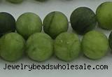 CAU512 15.5 inches 8mm round matte Chinese chrysoprase beads