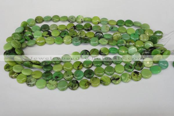CAU54 15.5 inches 12mm flat round Australia chrysoprase beads wholesale