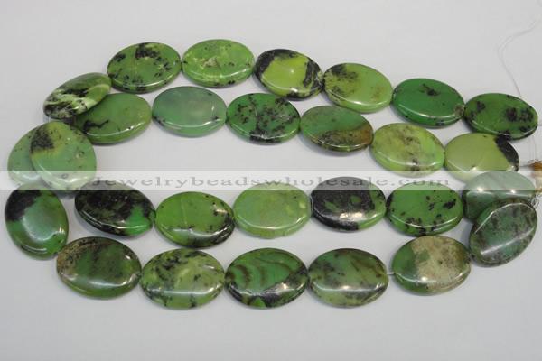 CAU66 15.5 inches 22*30mm oval Australia chrysoprase beads