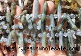CBBS110 Top drilled 6*20mm - 8*30mm hexahedral prism labradorite beads