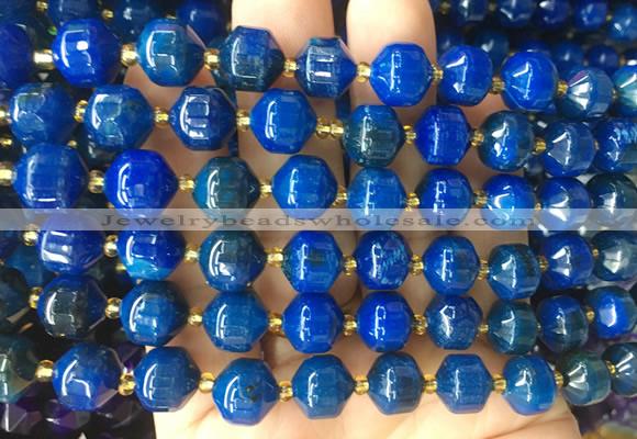 CCBS158 15 inches 10mm faceted prism agate beads wholesale