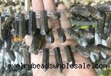 CBBS187 Top drilled 8*28mm - 9*30mm hexahedral prism bronzite beads