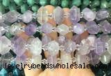 CBBS194 Centre drilled 7*16mm - 11*25mm hexahedral prism lavender amethyst beads wholesale