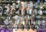 CBBS205 Centre drilled 7*16mm - 11*25mm hexahedral prism labradorite beads wholesale