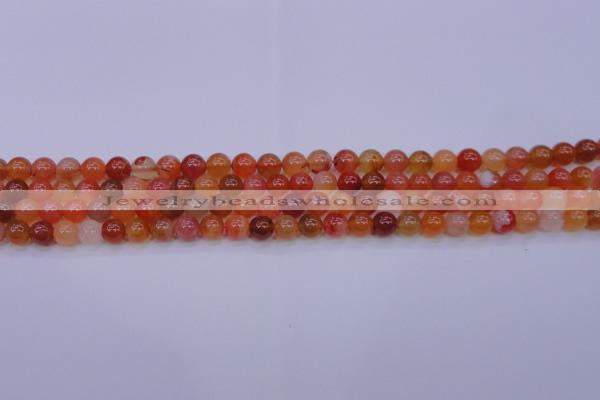 CBC410 15.5 inches 4mm AA grade round orange chalcedony beads