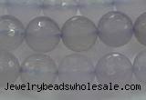 CBC438 15.5 inches 12mm faceted round purple chalcedony beads
