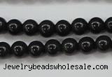 CBJ552 15.5 inches 6mm round Russian black jade beads wholesale