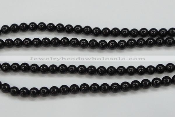 CBJ553 15.5 inches 8mm round Russian black jade beads wholesale