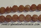 CBQ09 15.5 inches 8mm faceted round strawberry quartz beads