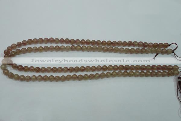 CBQ201 15.5 inches 6mm round strawberry quartz beads wholesale