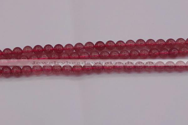 CBQ487 15.5 inches 8mm round strawberry quartz beads wholesale