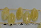 CCA31 Top-drilled 10*20mm marquise calcite gemstone beads wholesale