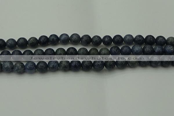 CCB452 15.5 inches 8mm round blue coral beads wholesale