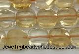 CCB907 15.5 inches 8*8mm faceted square citrine beads