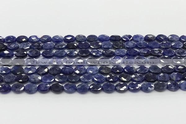 CCB928 15.5 inches 6*8mm faceted oval sodalite beads