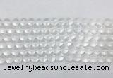 CCBS04 15 inches 8mm faceted round white crystal beads wholesale