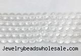 CCBS05 15 inches 10mm faceted round white crystal beads wholesale