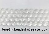 CCBS06 15 inches 12mm faceted round white crystal beads wholesale