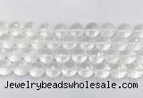 CCBS07 15 inches 14mm faceted round white crystal beads wholesale