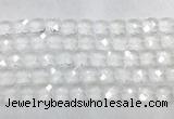 CCBS16 15 inches 14mm faceted square white crystal beads wholesale