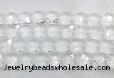 CCBS17 15 inches 16mm faceted square white crystal beads wholesale