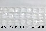 CCBS18 15 inches 18mm faceted square white crystal beads wholesale