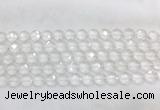 CCBS21 15 inches 12mm faceted coin white crystal beads wholesale