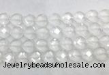 CCBS29 15 inches 16mm faceted heart white crystal beads wholesale