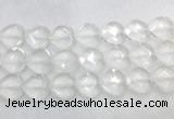 CCBS30 15 inches 18mm faceted heart white crystal beads wholesale