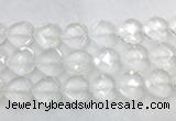 CCBS31 15 inches 20mm faceted heart white crystal beads wholesale