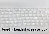 CCBS33 15 inches 8*12mm faceted rectangle white crystal beads wholesale