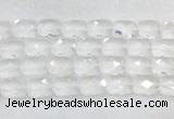 CCBS36 15 inches 13*18mm faceted rectangle white crystal beads wholesale