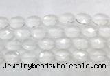 CCBS42 15 inches 13*18mm faceted oval white crystal beads wholesale