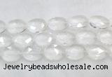 CCBS43 15 inches 15*20mm faceted oval white crystal beads wholesale