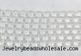 CCBS45 15 inches 8*12mm faceted teardrop white crystal beads wholesale