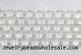 CCBS46 15 inches 10*14mm faceted teardrop white crystal beads wholesale