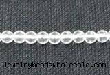CCC251 15.5 inches 6mm faceted round grade A natural white crystal beads