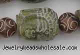 CCJ237 15.5 inches 22*28mm carved buddha China jade beads