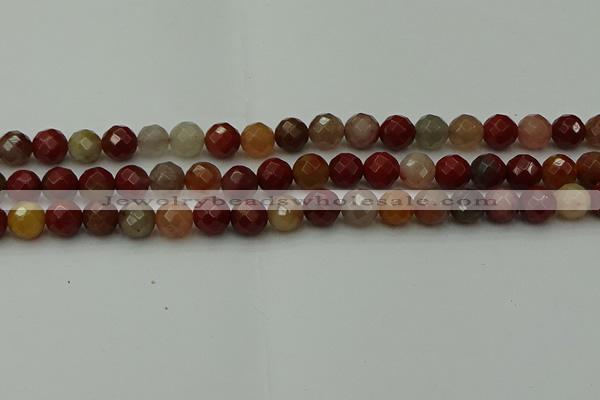 CCJ462 15.5 inches 8mm faceted round colorful jasper beads