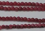CCN1315 15.5 inches 3mm faceted round candy jade beads wholesale