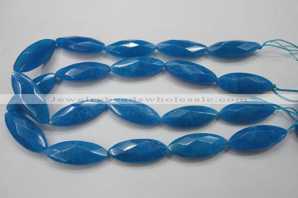 CCN1551 15.5 inches 15*40mm faceted marquise candy jade beads