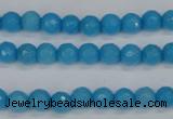 CCN1871 15 inches 6mm faceted round candy jade beads wholesale