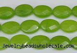 CCN215 15.5 inches 10*14mm faceted oval candy jade beads